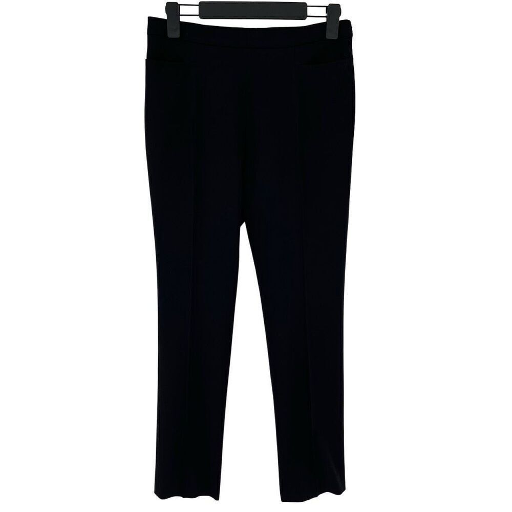 Akris Punto Wool Slim Ankle Pants Pockets Women‎ US 4 Black 348262
